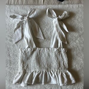 Cropped Tie shirt